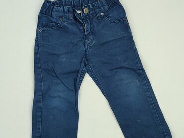 jeansy chłopięce na gumce: Spodnie jeansowe, H&M, 1.5-2 lat, 92, stan - Dobry
