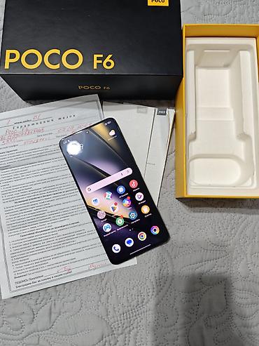 Poco: Poco F6, Б/у, 256 ГБ, цвет - Черный, eSIM, 2 SIM — 2