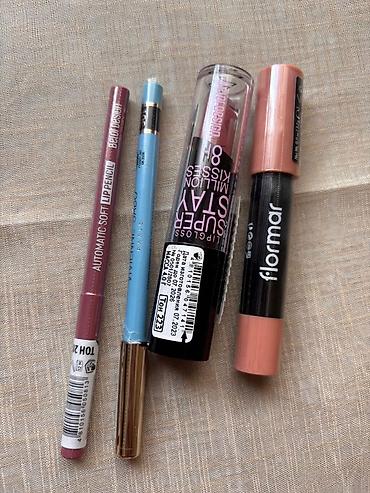 qelemler: Belordesign pomada gloss mat, qara göz qelemi vivien sbo 305,flormar — 2