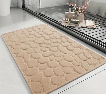 ucuz lapet: • SİFARİŞLƏ GƏTİRİLİR 🛍️ • Yumşaq daş naxışlı vanna otağı xalçası - — 4