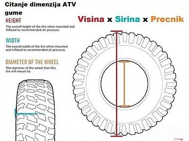 bas ovaj: Crna ATV guma sa dubokim, agresivnim gazećim slojem dizajniranim za — 1