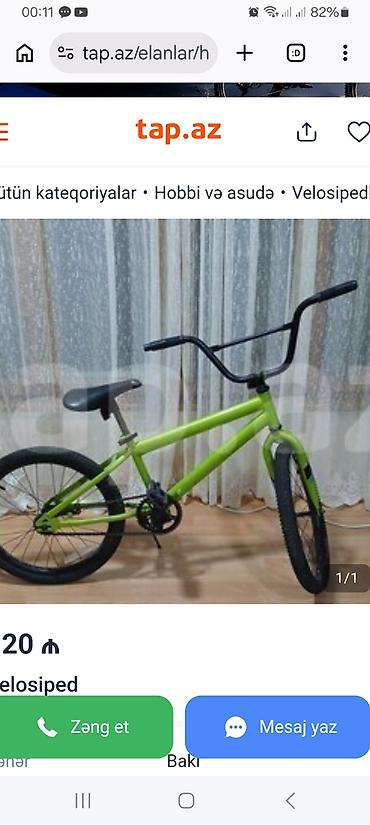 BMX tipli velosiped - Rəng: açıq yaşıl (çərçivə və çəngəl eyni