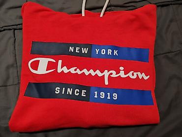šantung svila haljine: Champion dukserica s kapuljačom – New York Since 1919 - Model — 2