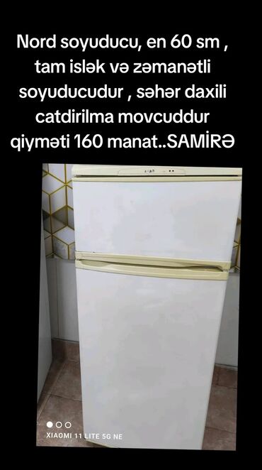 cuxol satisi: 2 qapılı Nord Soyuducu Satılır