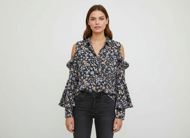 bluzka z krótkim rękawem reserved: H&M Divided, Сорочка жіноча, розмір L