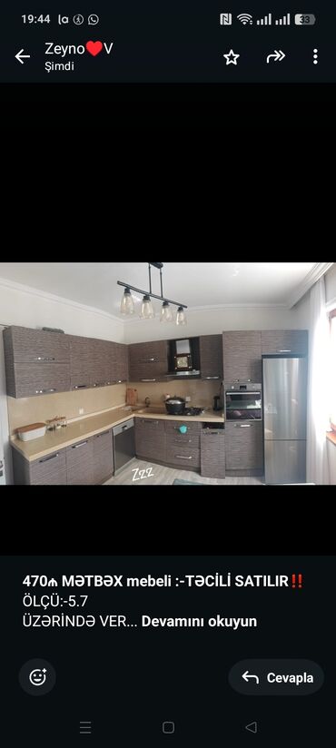 metbex krantlari: *470₼ MƏTBƏX mebeli :-TƏCİLİ SATILIR*‼️ ÖLÇÜ:-5.7 ÜZƏRİNDƏ