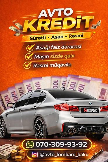 ilkin odənişli maşınlar: Xidmət: Avto kredit Təsvir: - Sürətli, asan və rəsmi rəsmiləşdirmə - — 1