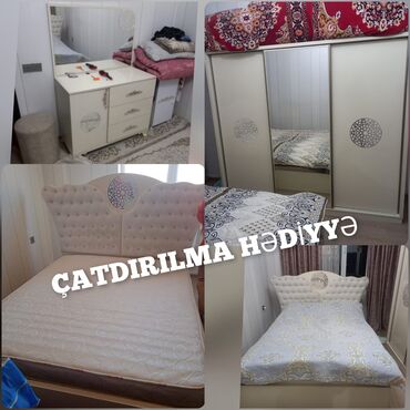 Yataq otağı dəstləri: *YATAQ mebeli :-TƏCİLİ SATILIR*‼️ QİYMƏT:-550₼ İdeal vəziyyərdədir