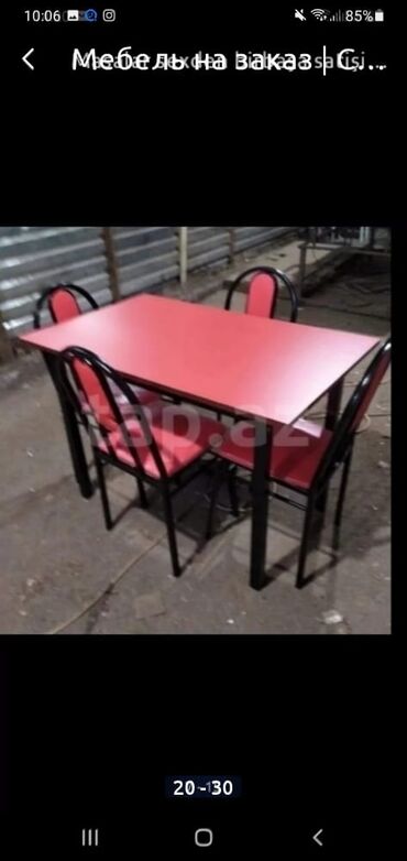 Masa və oturacaq dəstləri: Mətbəx üçün, Yeni, Açılmayan, Kvadrat masa — 16