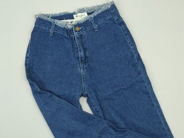 legginsy damskie ocieplane futerkiem: Jeans, M (EU 38), condition - Very good