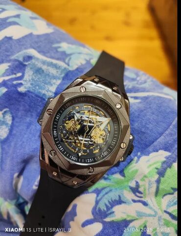 qara cins pencekler: Новый, Наручные часы, Hublot, цвет - Черный