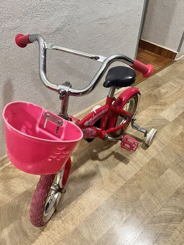 balaca usaq velosipedleri: Dörd təkərli Uşaq velosipedi 14", sürətlərin sayı: 1