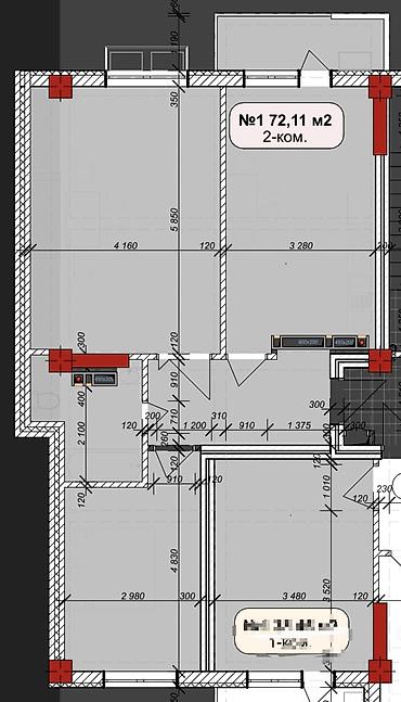 ищу дом г токмок: 2 комнаты, 72 м², Элитка, 2 этаж, ПСО (под самоотделку) — 2