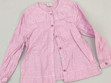 sukienki w kwiaty z długim rękawem: Shirt 5-6 years, condition - Very good, pattern - Monochromatic, color - Lilac