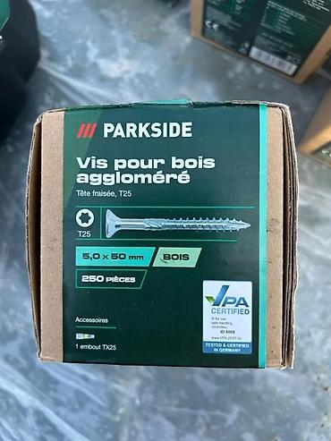 Šrafovi i matice: PARKSIDE šrafovi za ivericu/ drvo – setovi Modeli: - 5,0 x 60 mm, T25 — 5