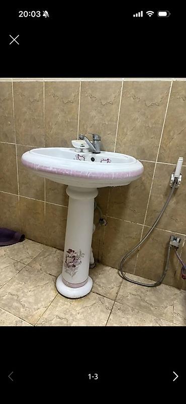 tülpan şəkilləri: Ayaqüstü əl-üz yuma lavabosu (pedestal tip) - Material: sanitariya — 1