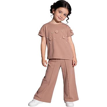 cena torbe: Komplet ružica braon 2–5 god – TEDDY KIDS Elegantan dečiji komplet — 1