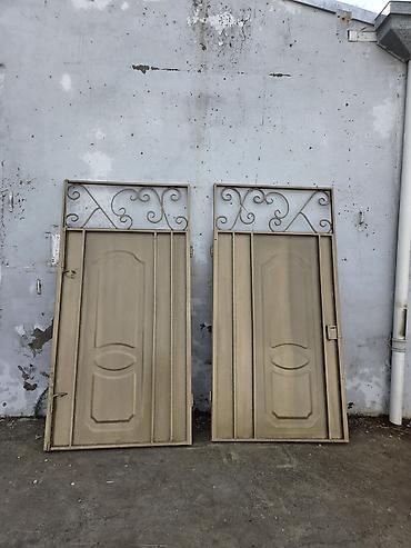 qapi demir qapi seyf qapi: Metall qapı dəsti – dekorativ şəbəkəli üst hissə ilə - Material: tam — 6