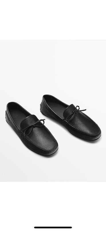 обувь 27 размер: Массимо Дутти, Massimo Dutti, черные, мокасины, размер 42, 41