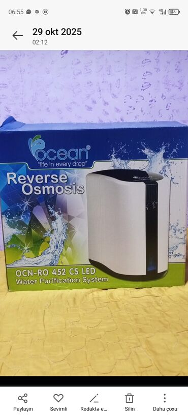 soyuducu 2 qapili: Ocean Reverse Osmosis su təmizləmə sistemi — model OCN-RO 452 CS LED