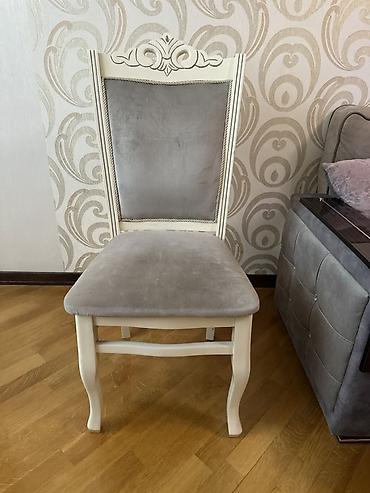 makiyaj masa: Klassik üslubda yemək otağı stulu6 - Rəng: krem rəngli ağ karkas — 1