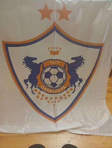 ofis ləvazimatı: Qarabağ FK bayrağı İşlənməyib və satılır - Rəsmi loqolu dizayn — 1