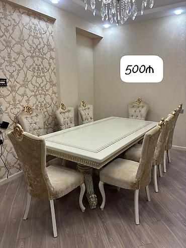 Masa desti satilir 8 oturacaq Qiymət 500 azn Ünvan Həzi Aslanov