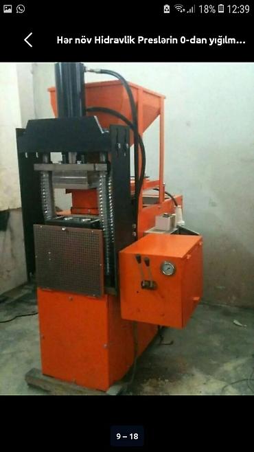 spirtli karton: Leqo kərpic . tamet. badör. plitə və s. 380v. hidravlik press. ( — 1