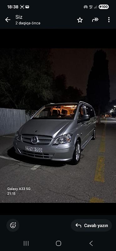 vito oturacaqlar: Mercedes-Benz Vito mikroavtobus – gümüş rəng, uzun kuzov, geniş və — 3