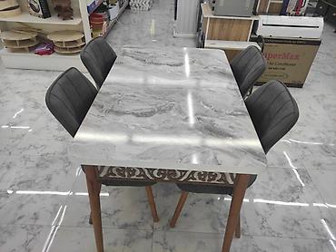 Masa və oturacaq dəstləri: Mətbəx üçün, Yeni, Açılan, Dördbucaq masa, 4 stul — 4