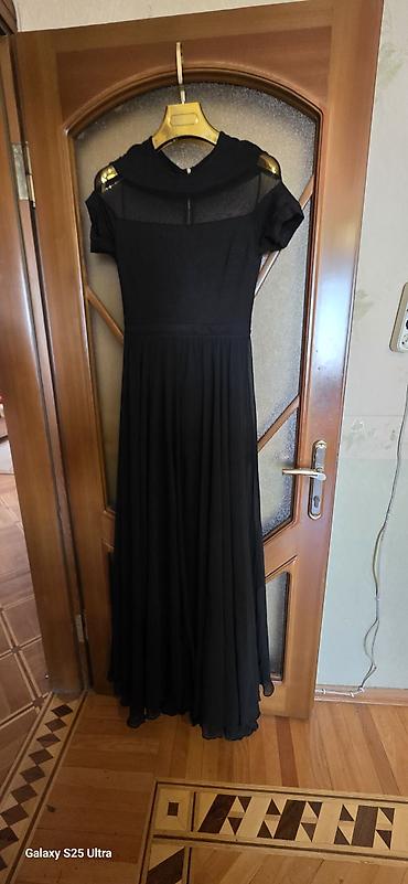 Qara uzun ziyafət/gecə geyimi - Rəng: klassik qara - Model: uzun