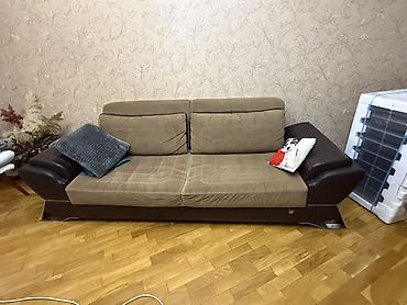 Divanlar: Qonaq otağı üçün geniş 3‑yerlik divan - Rəng: qəhvəyi-bej — 2