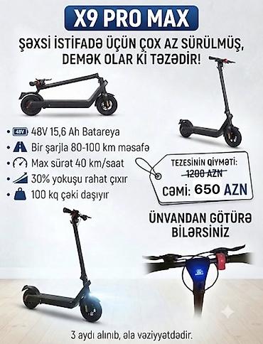 Электротранспорт: Model: X 9 Pro Max Ciddi alıcıya mütləq endirim olunacağ gül kimi — 8