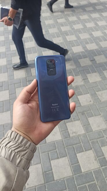 телефон флай 8: Xiaomi Redmi Note 9, 64 ГБ, цвет - Синий, 
 Кнопочный, Отпечаток пальца, Две SIM карты