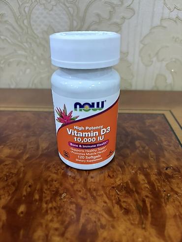 Məhsul: NOW High Potency Vitamin D3 – 10,000 IU Forması: Yumşaq kapsul