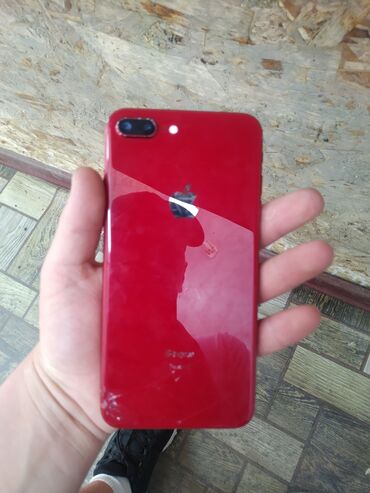телефон а51: IPhone 8 Plus, Б/у, 64 ГБ, Красный, Защитное стекло, Чехол, Кабель, 100 %