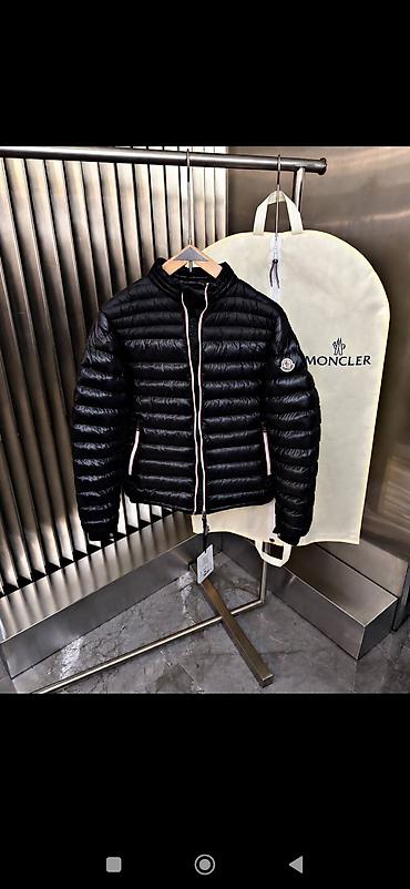 пуховики монклер: Легкий пуховик Moncler - Модель: стеганая куртка без капюшона с — 5