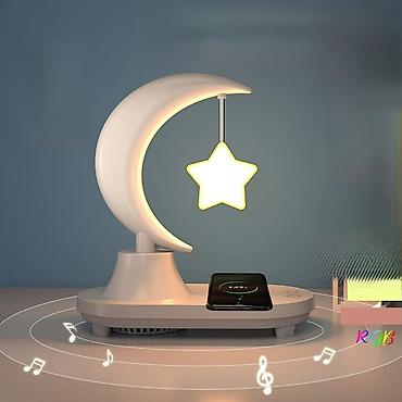 stol sekilleri: Ay və ulduz temalı çoxfunksiyalı stolüstü lampa - 3-ü 1-də qurğu: LED — 3