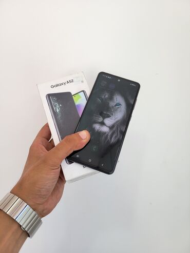 8262 samsung: Samsung Galaxy A52, 128 GB, rəng - Qara, Barmaq izi, Face ID