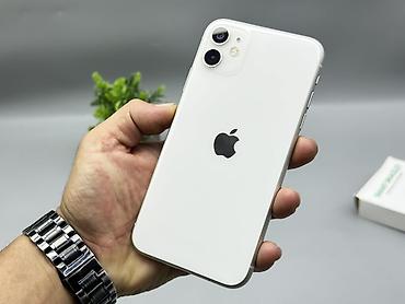 Мобильные телефоны и аксессуары: IPhone 11, Б/у, 64 ГБ, Белый, Защитное стекло, 72 % — 2