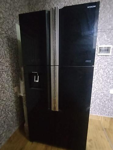 Soyuducular: İşlənmiş 4 qapılı Hitachi Soyuducu Satılır, rəng - Qara, Dispenserli — 1