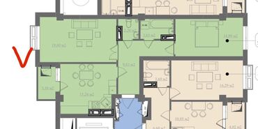 недостроеные дома: 2 комнаты, 71 м², Элитка, 6 этаж, ПСО (под самоотделку)