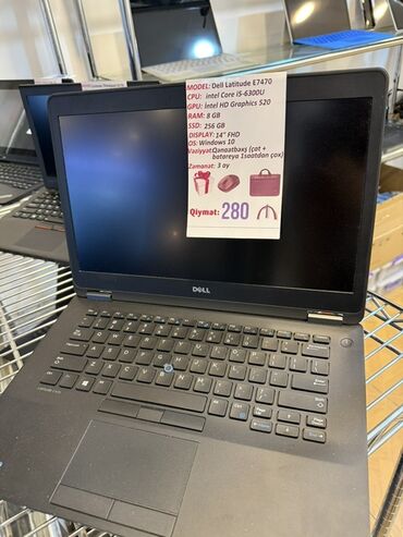 Kompüter, noutbuk və planşetlər: Dell Latitude, 14 ", Intel Core i5, 256 GB