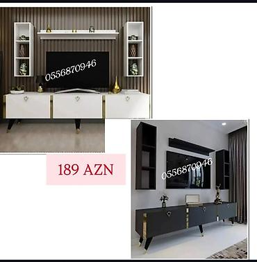 divar ref: Yeni, Düz TV altlığı, Polkalı, Laminat — 1