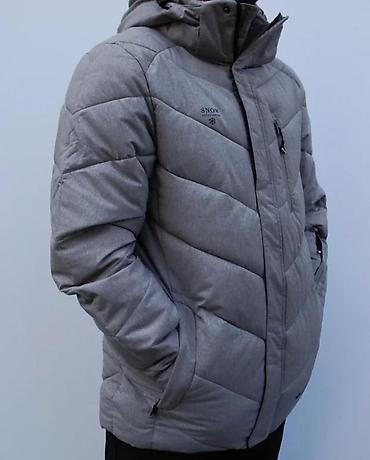 Zimske jakne: Muška zimska jakna – siva - Topla, punjena jakna sa proštepom u — 6