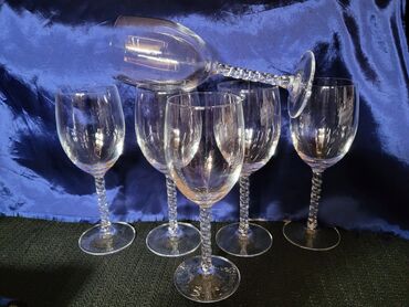 Čaše: Case nove za vino kristal,led kristal d'Argues Francuska 80,90te god — 9