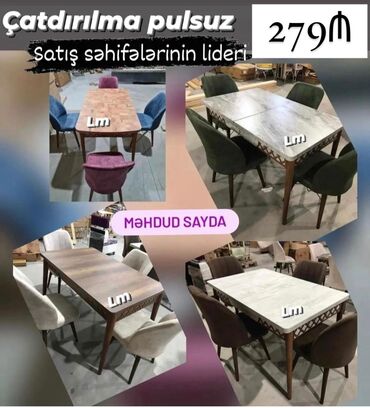 qabax stolu: *Masa dəsti* 💥 _🇹🇷 *TÜRK FABRİKA🇹🇷*_ _*ENDİRİMLƏ*_ : *279₼* 💃🏻 Yeni