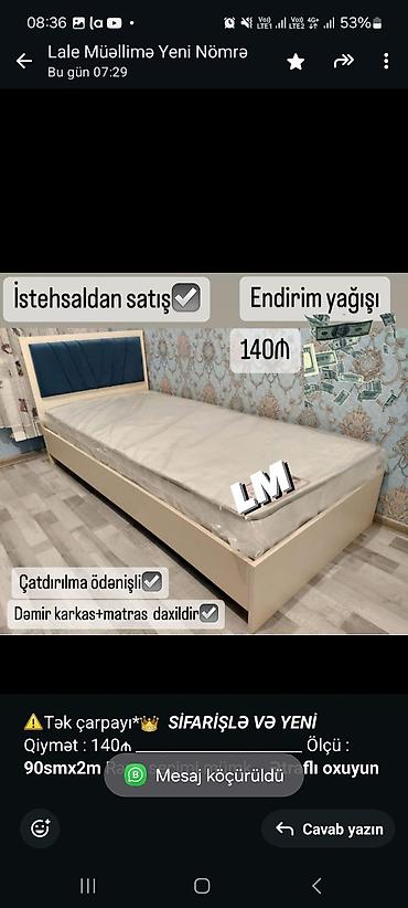 tek kravat: Birnəfərlik, Bazasız, Pulsuz matras, Siyirməsiz — 2
