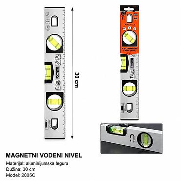 KMT Libela 2005C od legure aluminijuma – magnetni vodeni nivel -