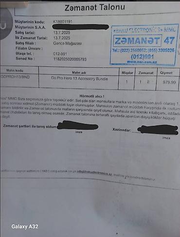 çanta: GoPro Hero 13 Hero Black Demək olar ki, işlənməyib, cəmi 1-2 saat — 6
